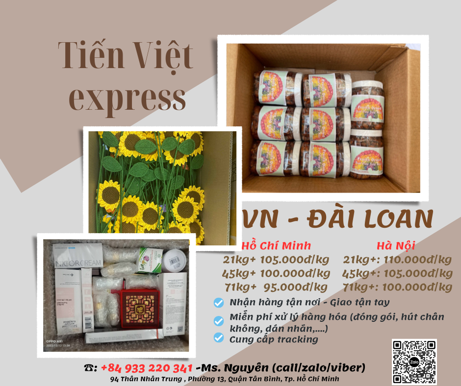 Gửi hàng đi Đài Loan